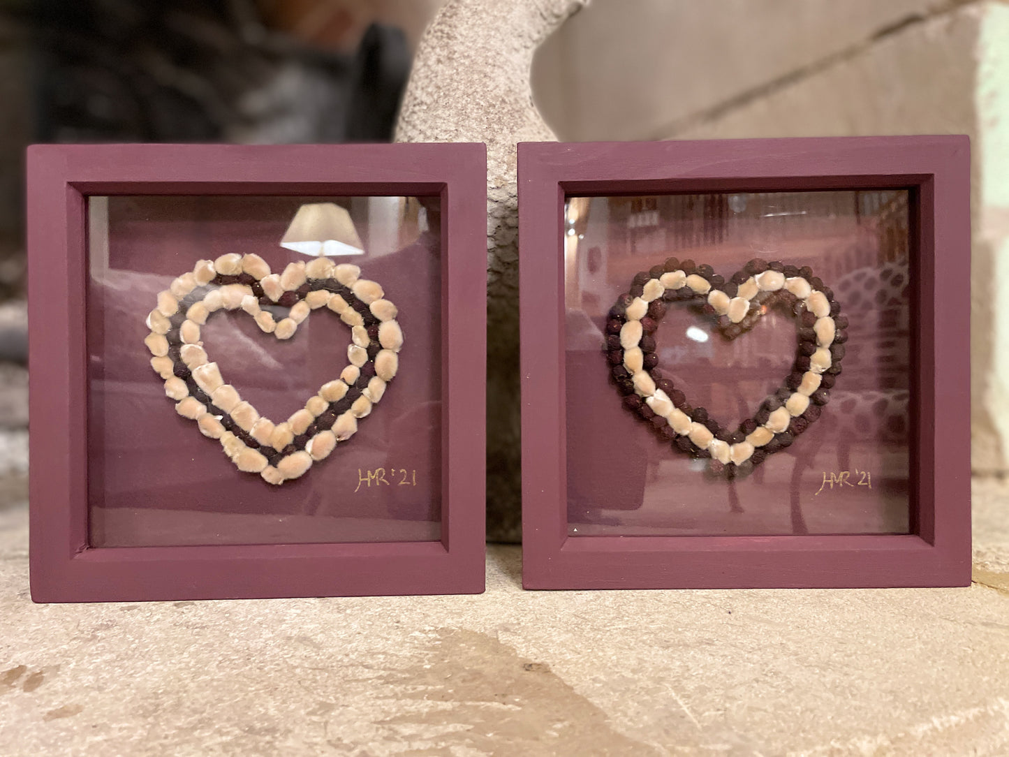 Boxed heart with pussy willow