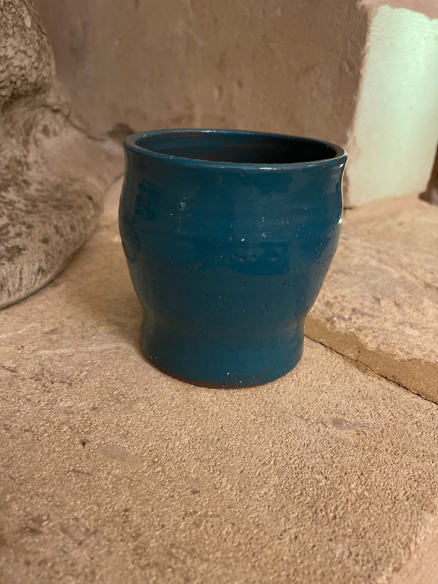 Handleless hand thrown mug