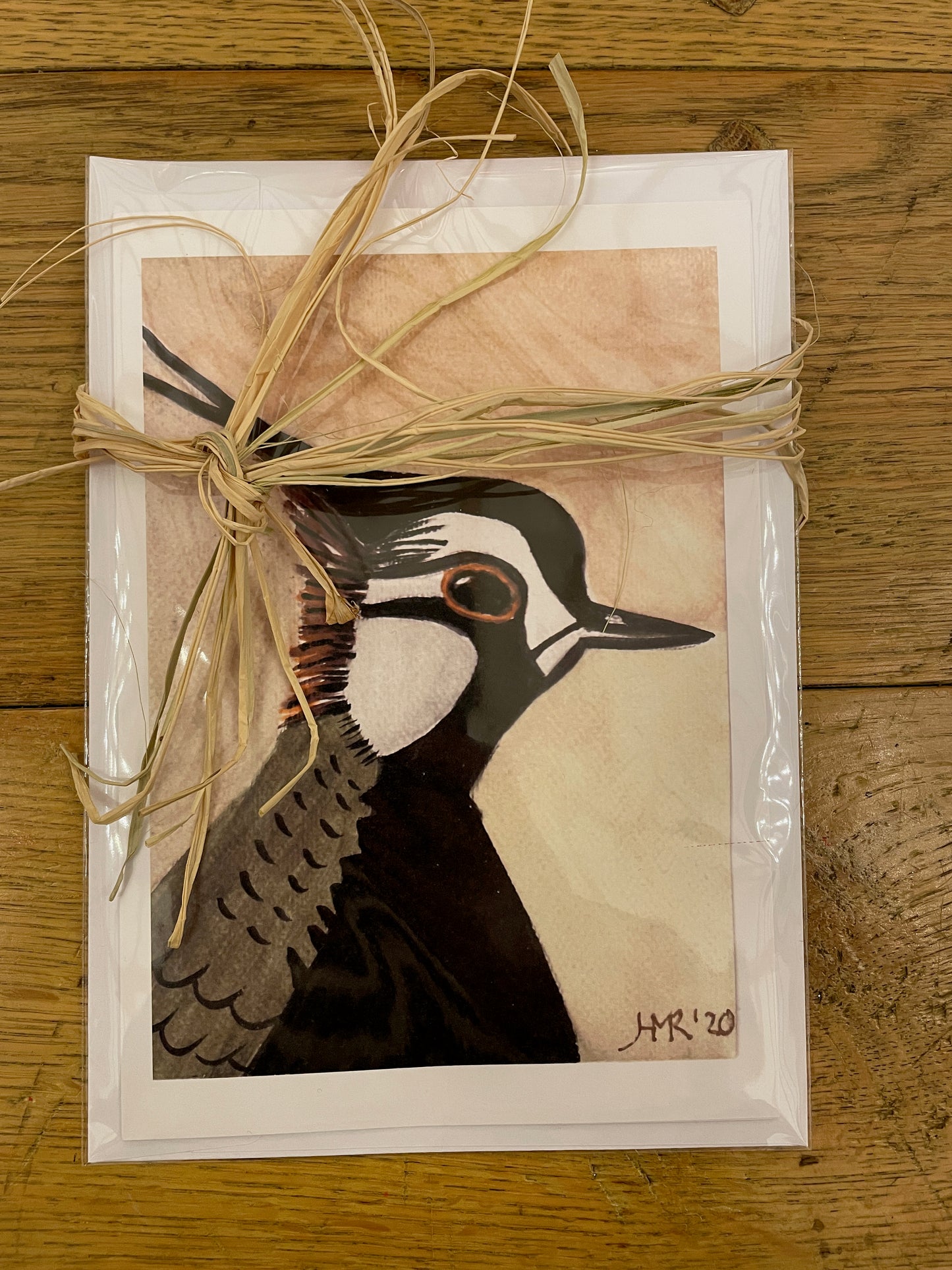 Lapwing watercolour greeting card