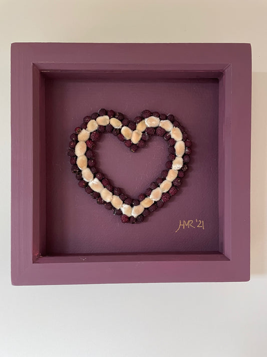 Boxed heart with pussy willow
