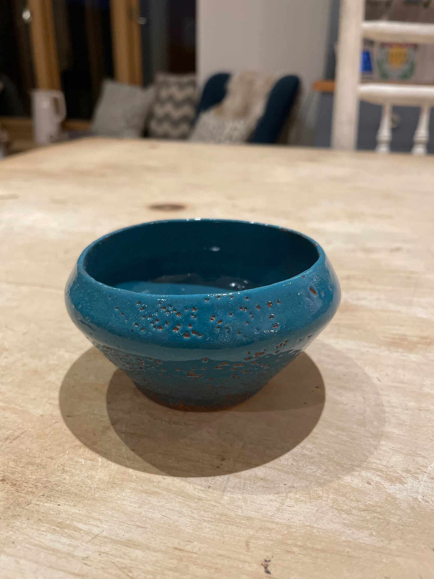 Small hand thrown sugar bowl