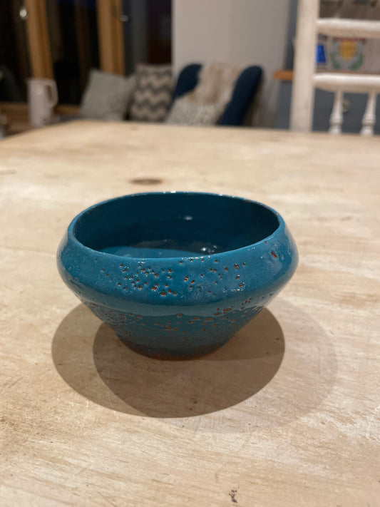 Small hand thrown sugar bowl