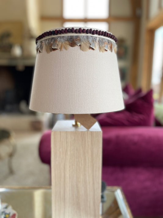 Berry and partridge lampshade