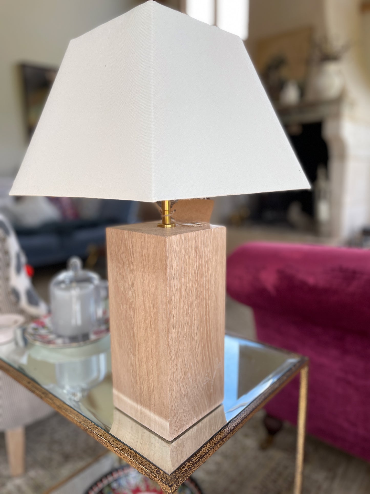 Solid Oak Lamp base 28cm